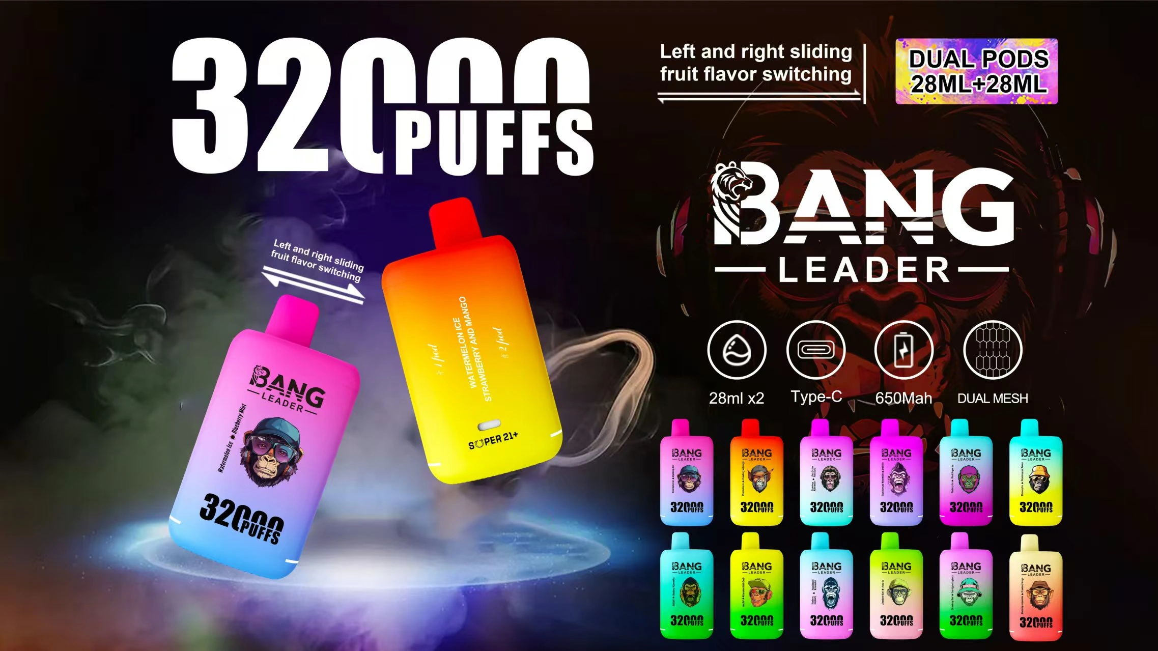 Bang Leader 32K — Einweg E-Zigarette mit 32.000 Zügen | Versand aus Deutschland 19 Bang Leader 32K — Einweg E Zigarette mit 32.000 Zuegen Versand aus Deutschland NexPuffEU 15