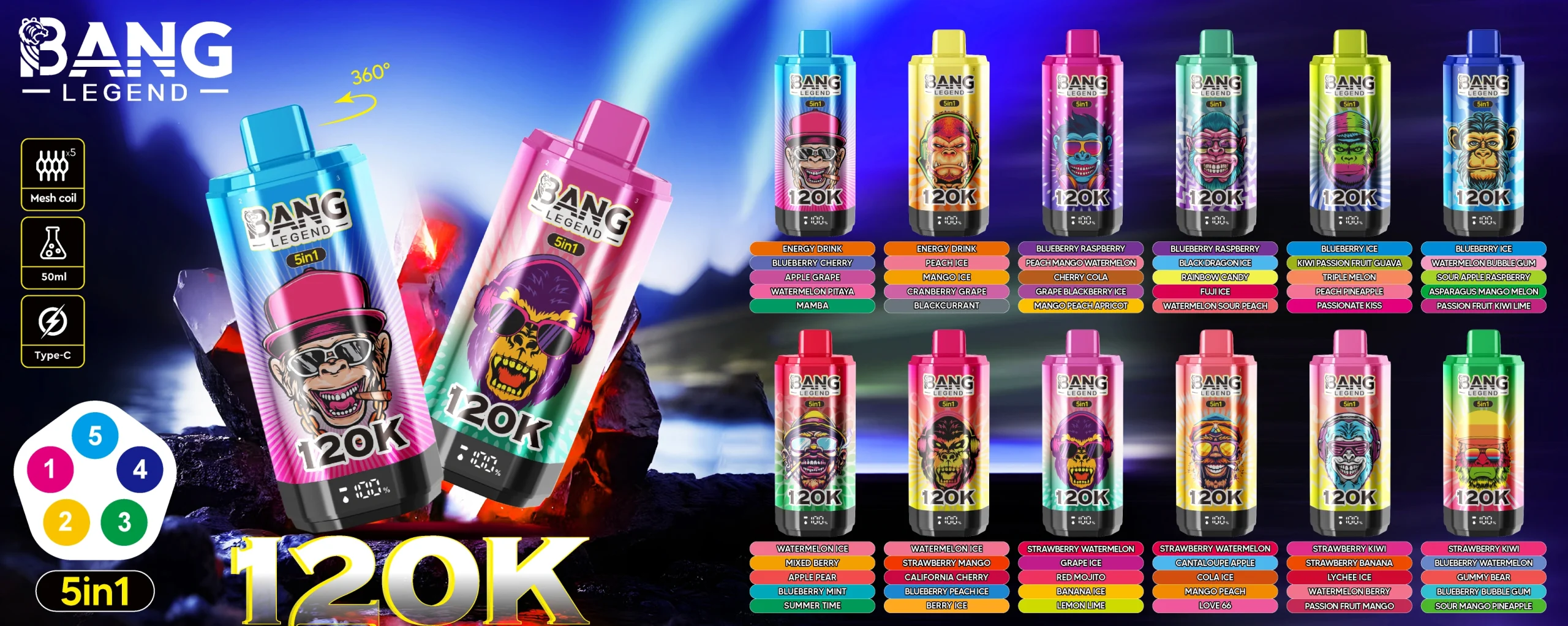 Bang Legend 120K — Einweg E-Zigarette mit 120.000 Zügen | 5-in-1 Multi-Flavor | Versand aus Deutschland 13 Bang Legend 120K — Einweg E Zigarette mit 120.000 Zuegen 5 in 1 Multi Flavor Versand aus Deutschland NexPuffEU 13 scaled