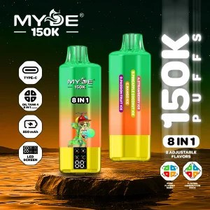MYDE 8in1 150K — Einweg Vape mit LED-Display & 8-in-1 Flavor | 150.000 Züge | Versand aus Deutschland