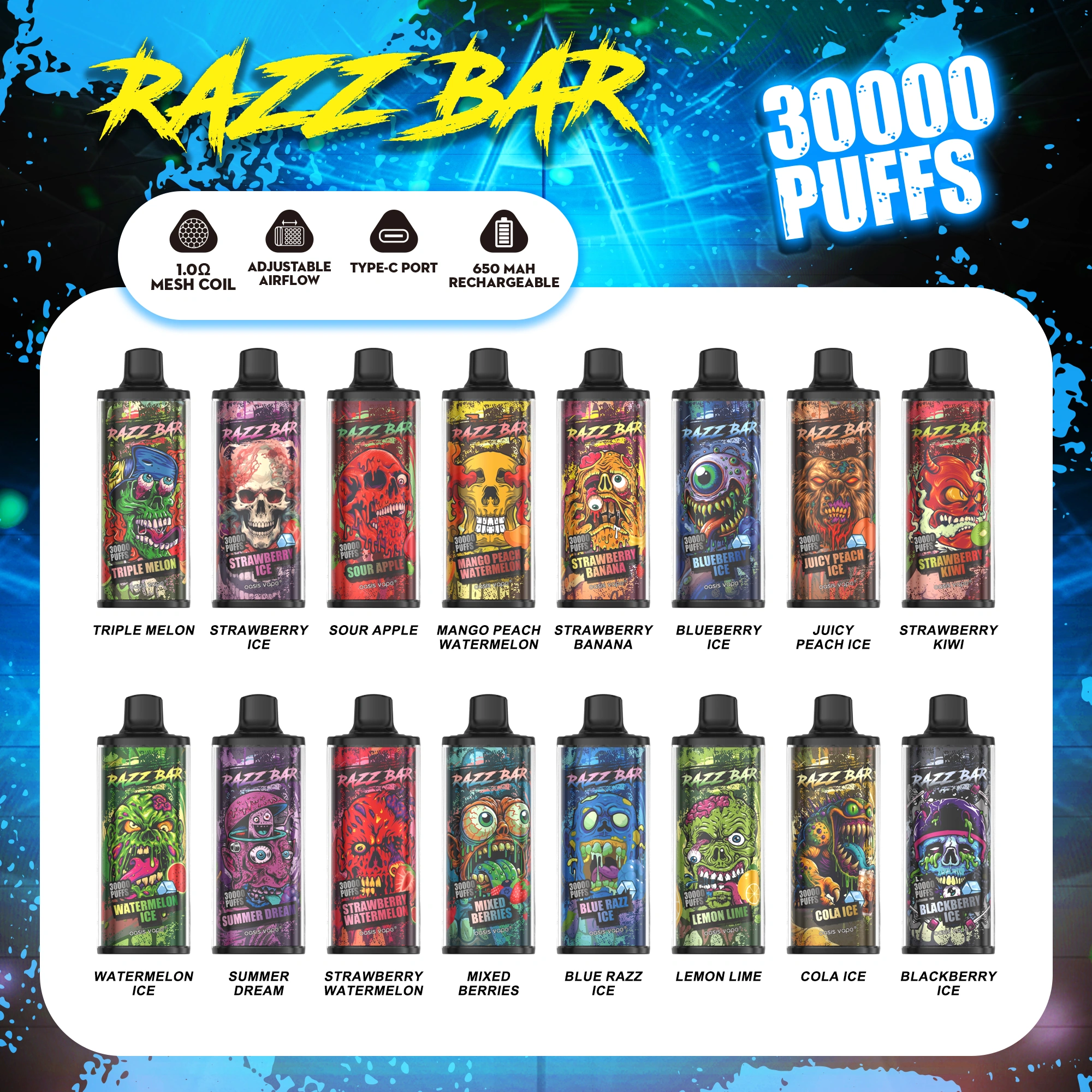 Razz Bar 30000 Puffs — Einweg Vape mit 30.000 Zügen | Versand aus Deutschland 9 Razz Bar 30000 Puffs — Einweg Vape mit 30.000 Zuegen Versand aus Deutschland1 NexPuffEU 4