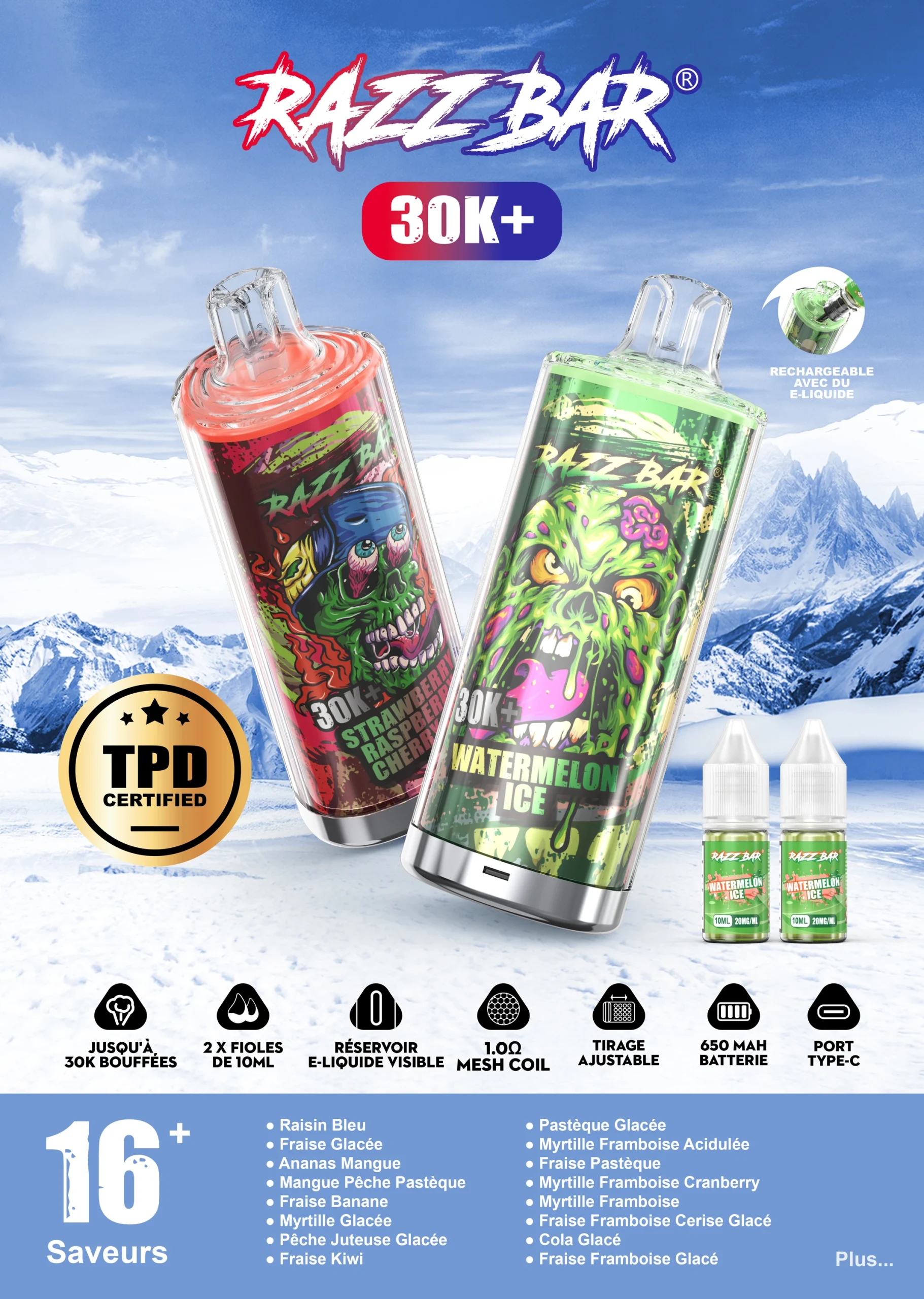 Razz Bar 30K+ — TPD-konforme Einweg Vape mit 30.000 Zügen | Versand aus Deutschland 17 Razz Bar 30000 Puffs — Einweg Vape mit 30.000 Zuegen Versand aus Deutschland NexPuffEU 18 scaled