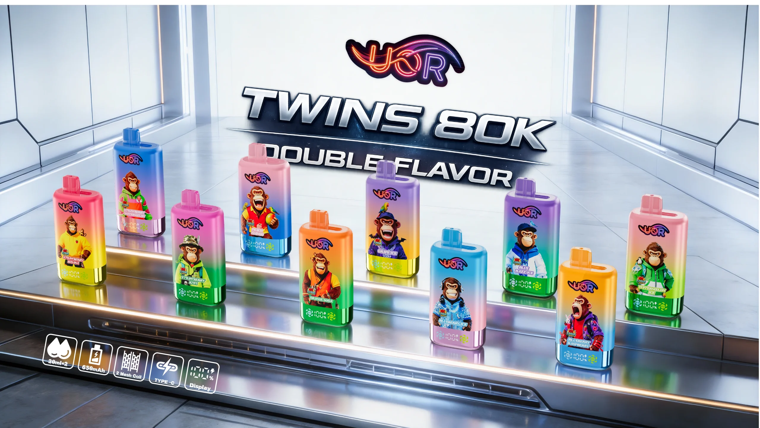 UOR Twins 80K — Einweg Vape mit Dual-Kammer & 4× Mesh Coil | 80.000 Züge | Versand aus Deutschland 34 UOR Twins 80K — Einweg Vape mit Dual Kammer 4× Mesh Coil 80.000 Zuege Versand aus Deutschland NexPuffEU 1 scaled